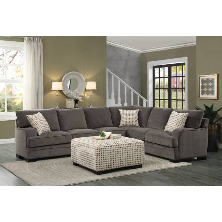 Alamosa Sectional Sofa Set - Chenille - Brown